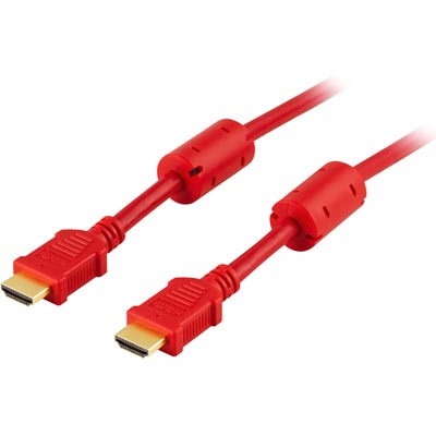 Deltaco HDMI 1.4 kaapeli, 4K, UltraHD, 2m, punainen